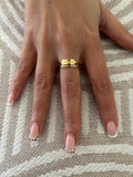 Love – Bague Dorée ajustable en Acier Inoxydable
