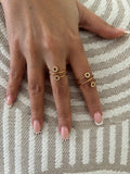 Soleil – Bague Double Dorée acier inoxydable