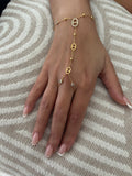 Jade – Bague-Bracelet Dorée